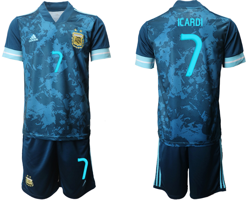 Men 2020-2021 Season National team Argentina away blue #7 Soccer Jersey->argentina jersey->Soccer Country Jersey
